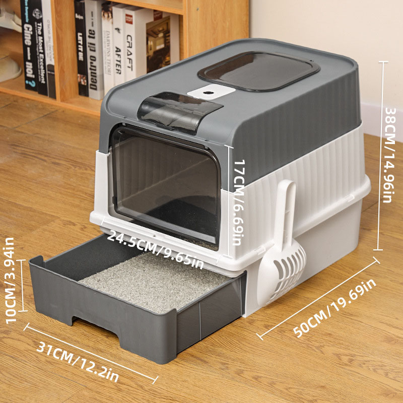 Enclosed Large Capacity Cat Box Enclosed Large Capacity Cat Box