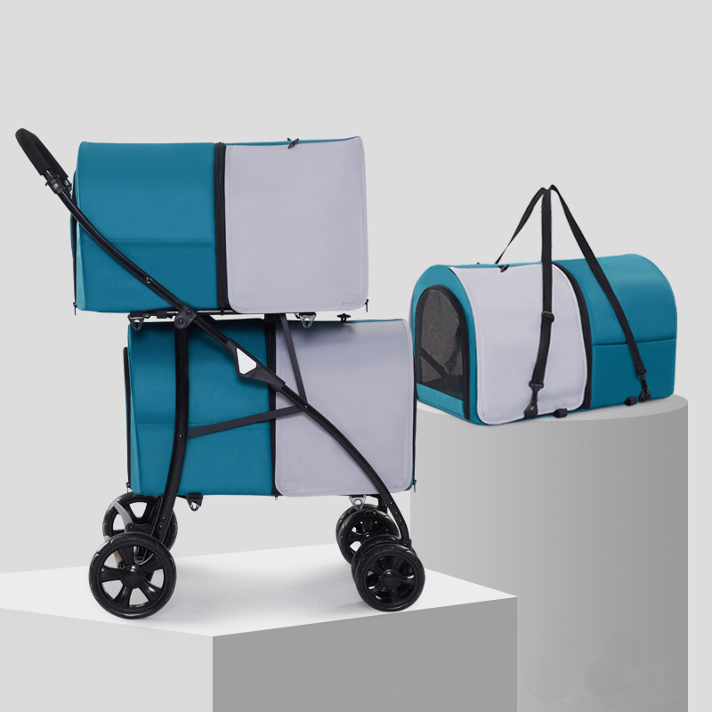 Foldable Double Pet Stroller 2 Dogs Foldable Double Pet Stroller 2 Dogs